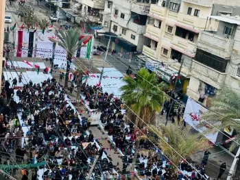 اللجنة المصرية تقوم بإحياء صلاة العيد في قطاع غزة