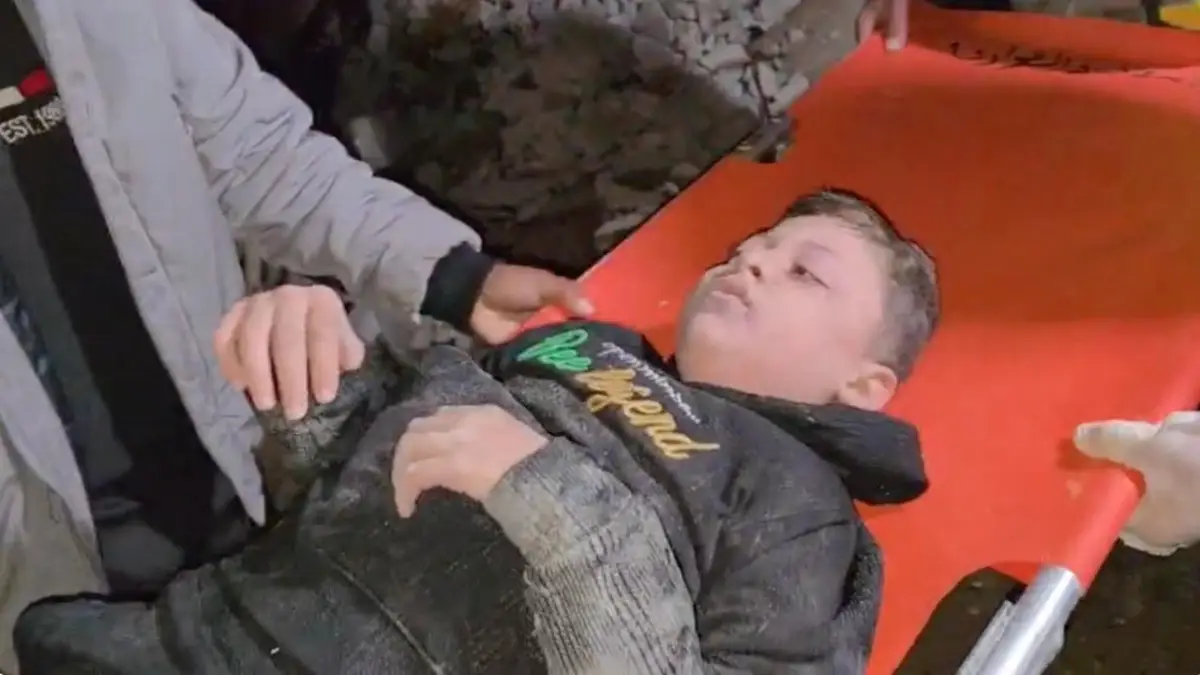 Woman and Child Rescued Alive from Collapsed Home in Northern Gaza