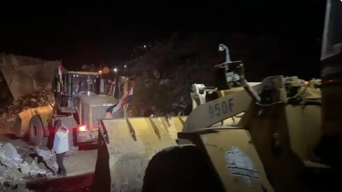 Woman and Child Rescued Alive from Collapsed Home in Northern Gaza