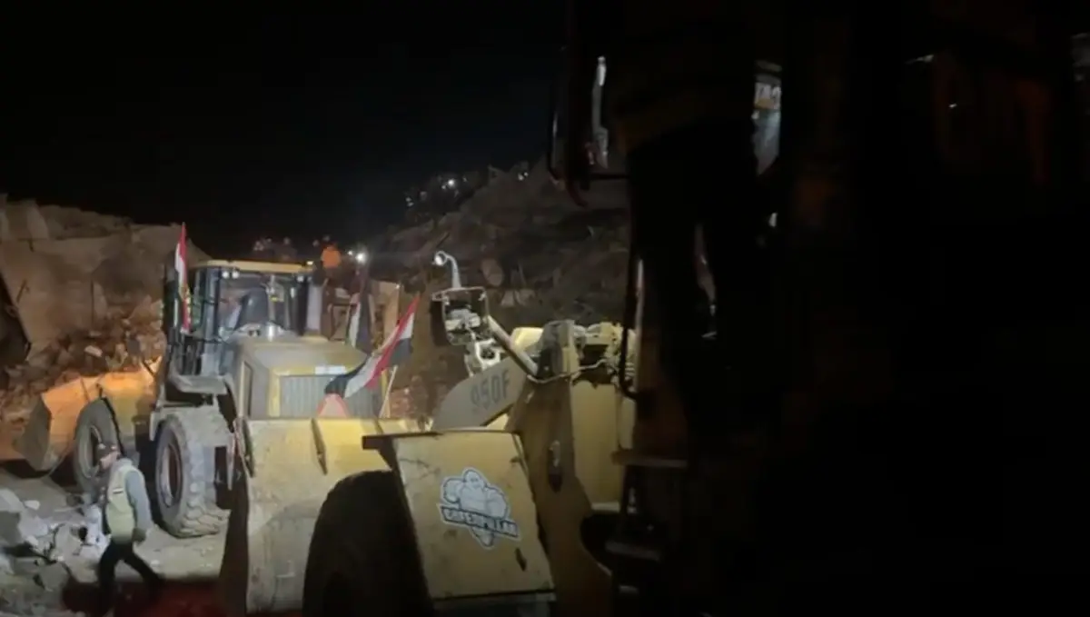 Woman and Child Rescued Alive from Collapsed Home in Northern Gaza