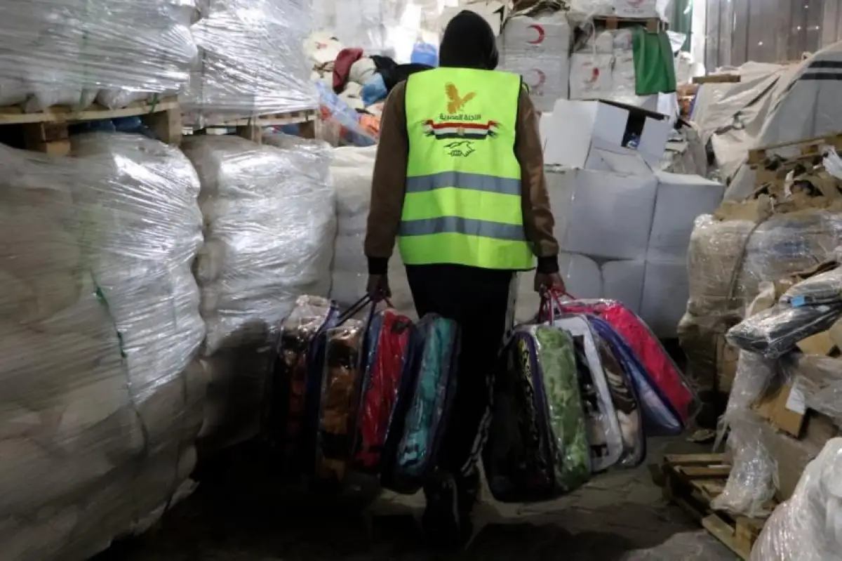 The Egyptian Committee prepares to distribute 100,000 winter blankets in a large-scale humanitarian response to protect affected families from the harsh winter