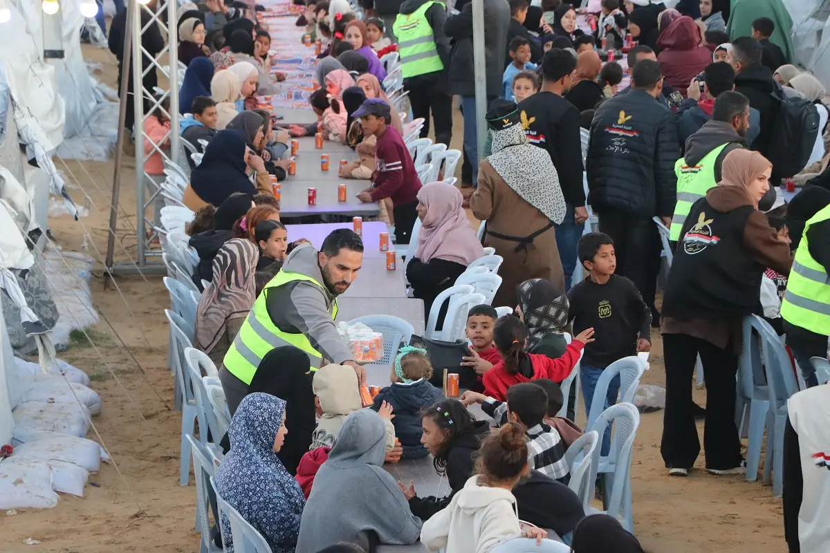 Organizing a large group breakfast at the orphan camp