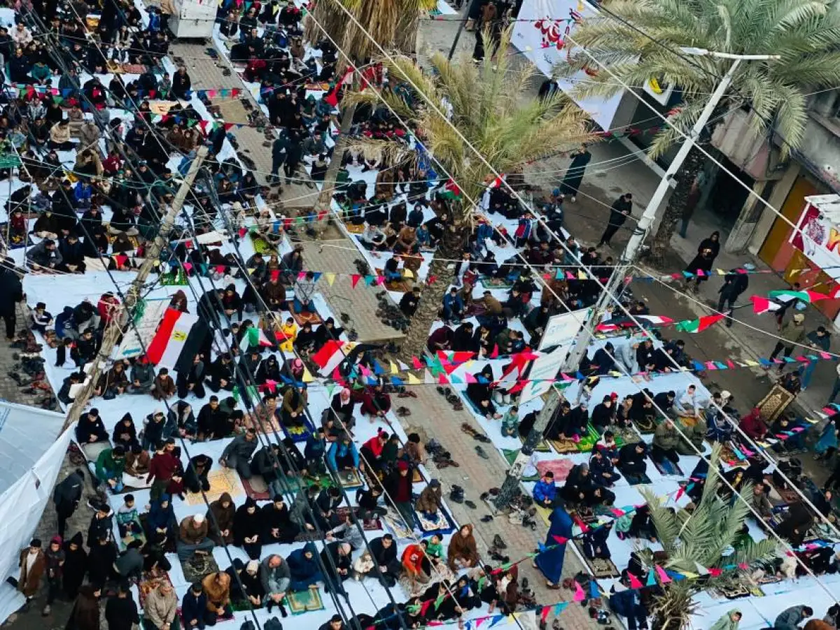 The Egyptian Committee is holding Eid prayers in the Gaza Strip