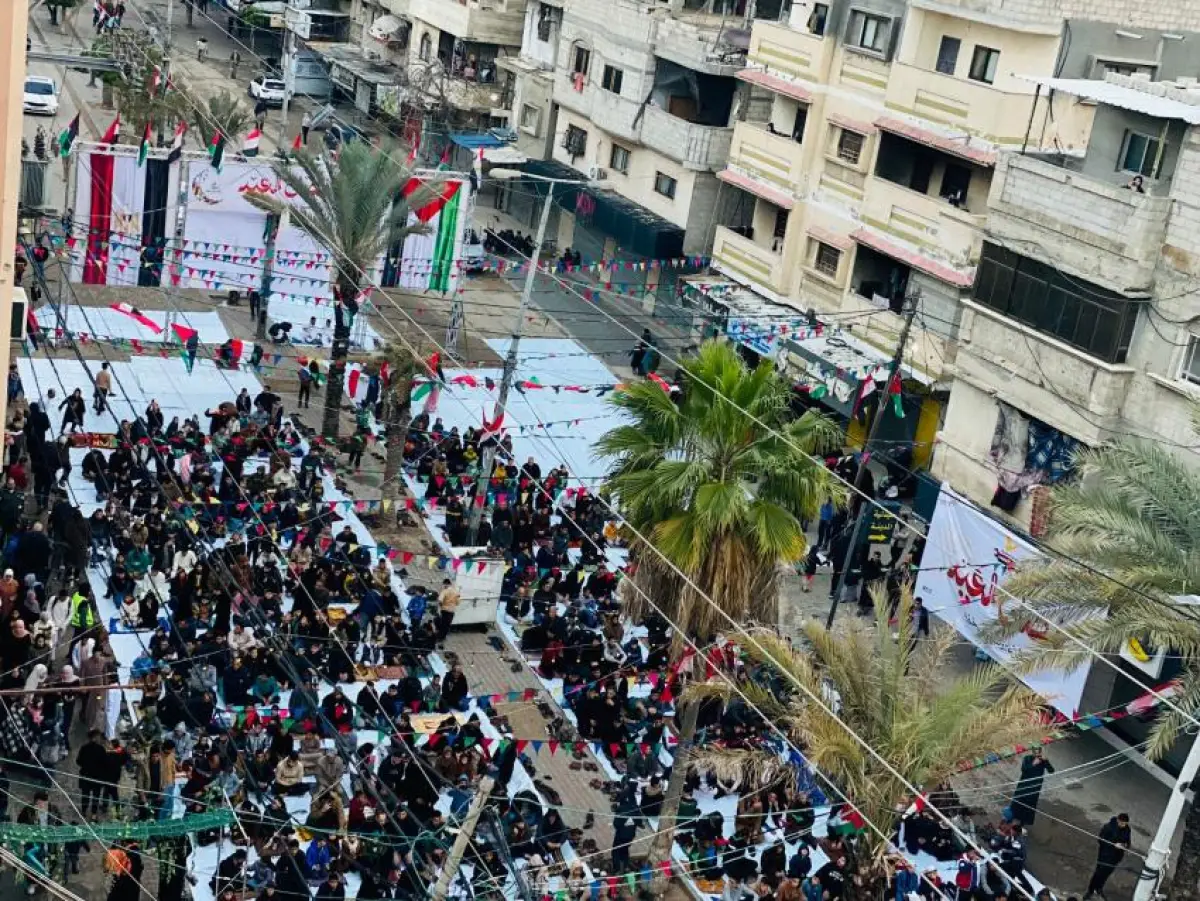 The Egyptian Committee is holding Eid prayers in the Gaza Strip