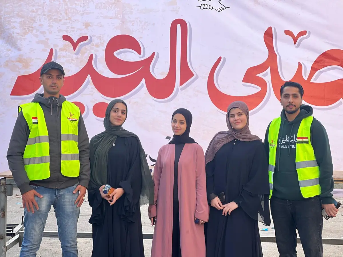The Egyptian Committee is holding Eid prayers in the Gaza Strip
