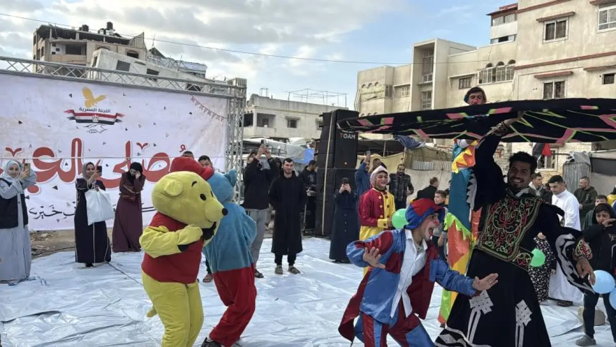 The Egyptian Committee is holding Eid prayers in the Gaza Strip