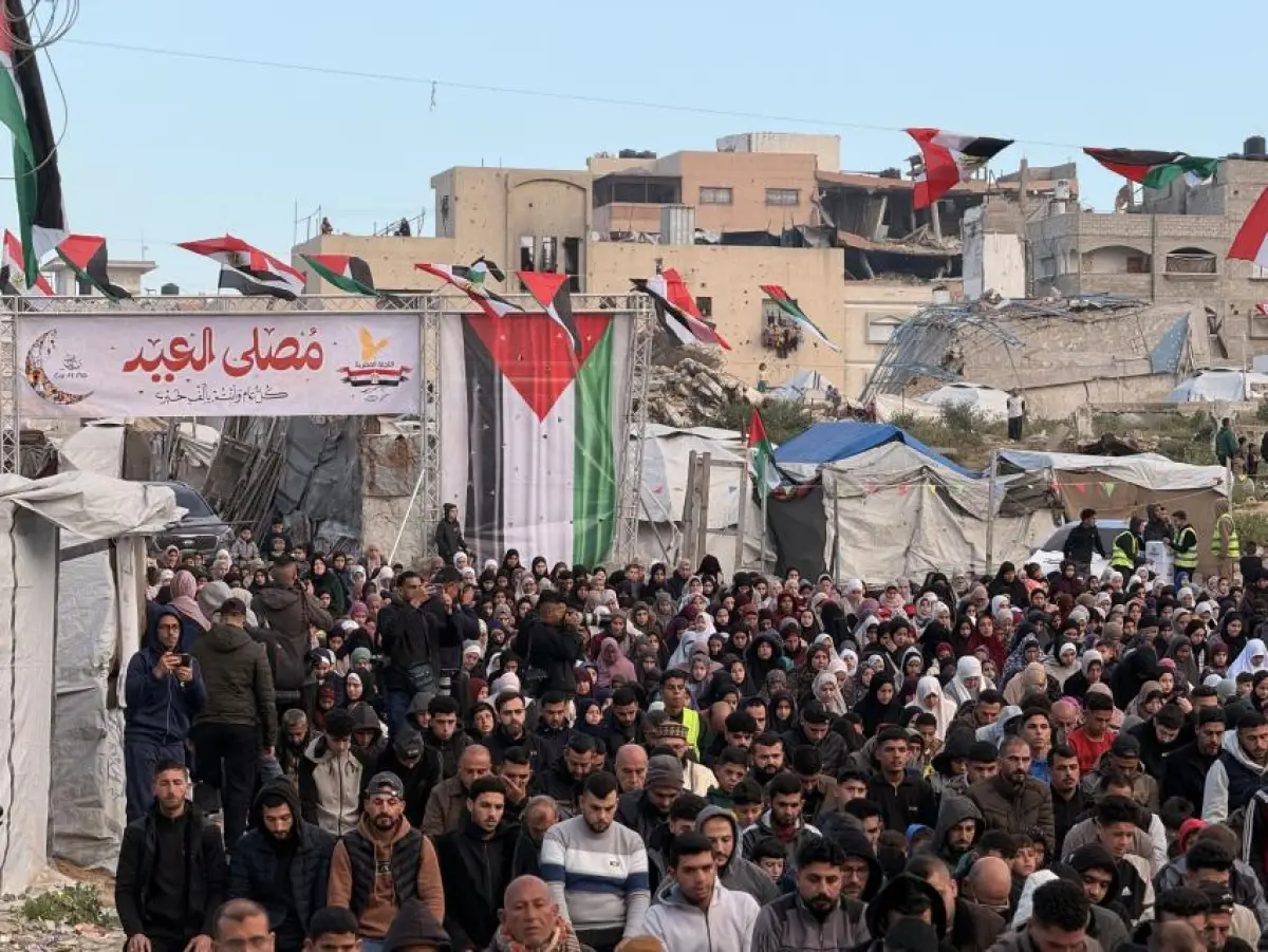 The Egyptian Committee is holding Eid prayers in the Gaza Strip