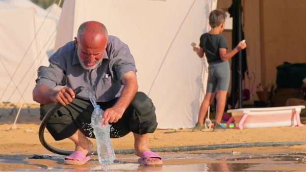 The Egyptian Committee for the Relief of the People of Gaza Digs Water Wells Inside Shelter Camps in Southern and Northern Gaza Strip